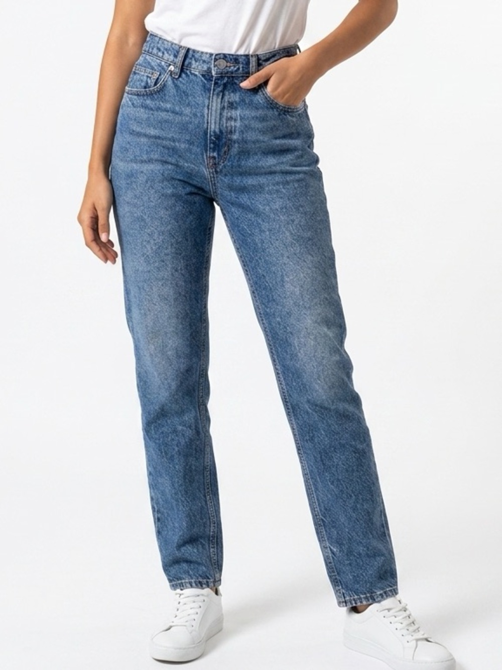 IRO PARIS | Brooke High-Rise Straight Jeans in Medium Blue Womenβs Size 24 (00)